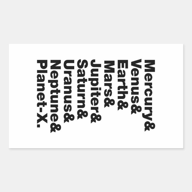 Sticker Rectangulaire Système solaire (Devant)