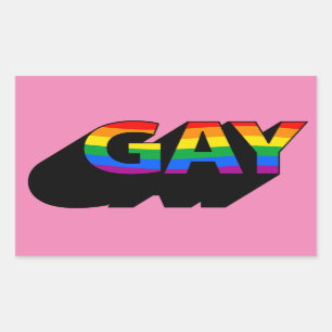 Sticker Rectangulaire T-shirt GAY