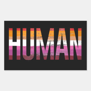 Sticker Rectangulaire T-Shirt LESBIENNE HUMAINE