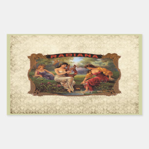 Sticker Rectangulaire Tabac de cru de Radiana de cigare
