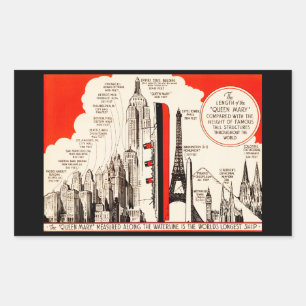 Sticker Rectangulaire Tableau comparatif Queen Mary