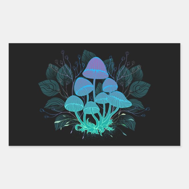 Sticker Rectangulaire Tabourets dans Bushes (Devant)