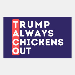 Sticker Rectangulaire TACO - Trump s'échappe toujours