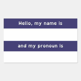 Sticker Rectangulaire Tags Nom et Pronoun