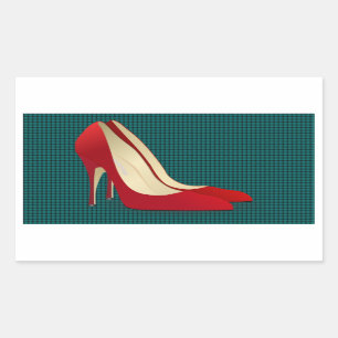 Sticker Rectangulaire talons hauts rouge