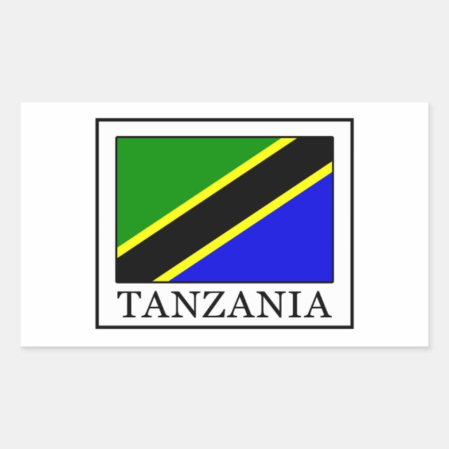 Sticker Rectangulaire Tanzanie (Devant)