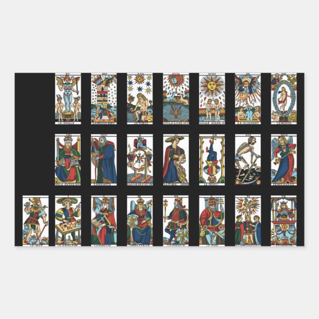 Sticker Rectangulaire Tarot Major Arcana Classic (Devant)