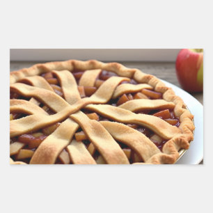 Sticker Rectangulaire Tarte à la pomme