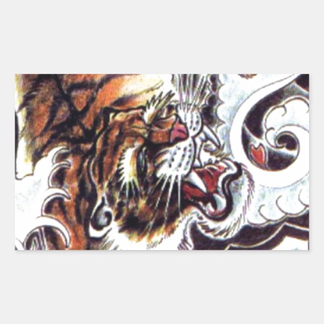 Sticker Rectangulaire Tatouage japonais (Devant)