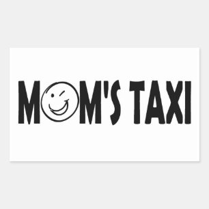 STICKER RECTANGULAIRE TAXI DE MOM