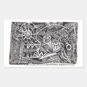 Sticker Rectangulaire Technologie Implant chirurgical (Interface Me)
