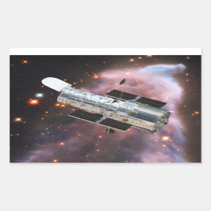 Sticker Rectangulaire Télescope spatial Hubble