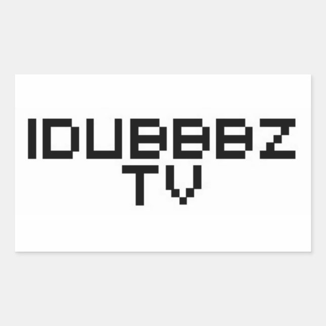 Sticker Rectangulaire Télévision iDubbz (Devant)
