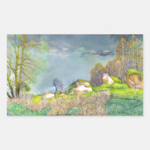 Sticker Rectangulaire Tempête printanière