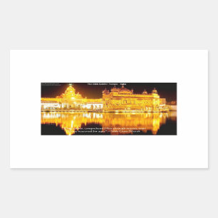 Sticker Rectangulaire Temple d'or sikh en Inde Cadeaux et T-shirts