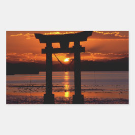 Sticker Rectangulaire Temple japonais Nagao