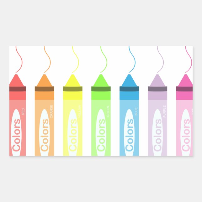 Sticker Rectangulaire Temps de coloriage ! (Devant)