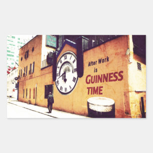 Sticker Rectangulaire Temps de guinness