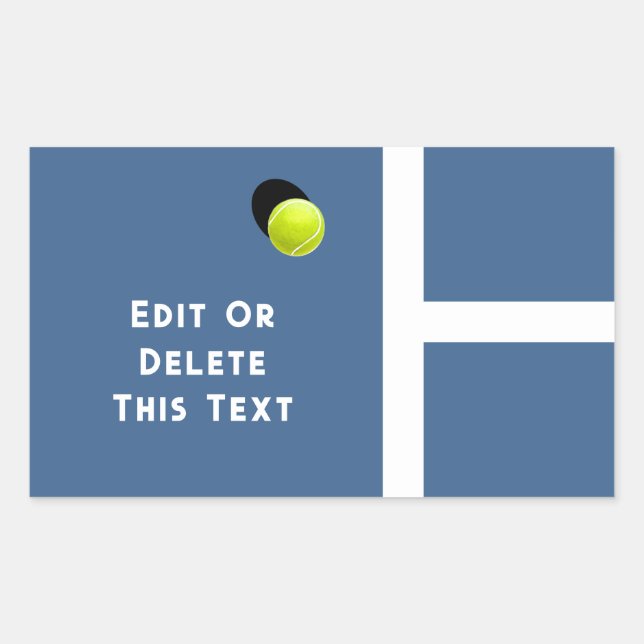Sticker Rectangulaire Tennis créatif (Devant)