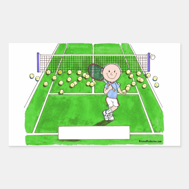 Sticker Rectangulaire Tennis Male (Devant)