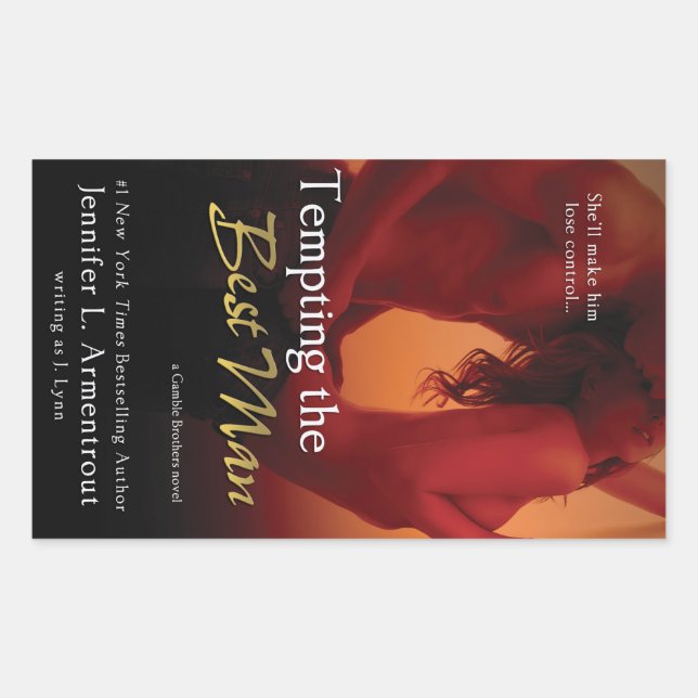 Sticker Rectangulaire Tenter le meilleur homme par Jennifer L. Armentrou (Devant)