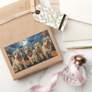 Sticker Rectangulaire Tenter Wheaten Halloween Effrayant