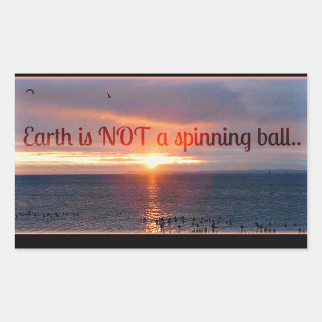 Sticker Rectangulaire terre plate (Devant)