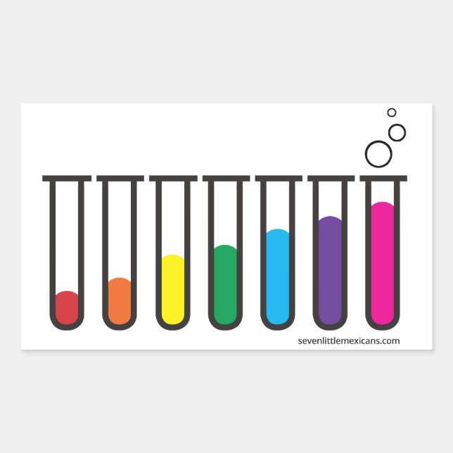 Sticker Rectangulaire Tester Tubes Fierté Drapeau - - Faire des bébés av (Devant)