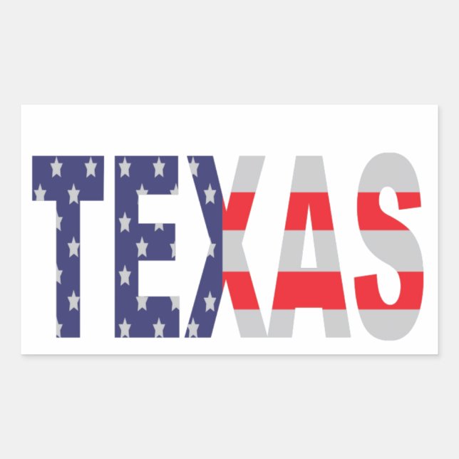 Sticker Rectangulaire Texas (Devant)
