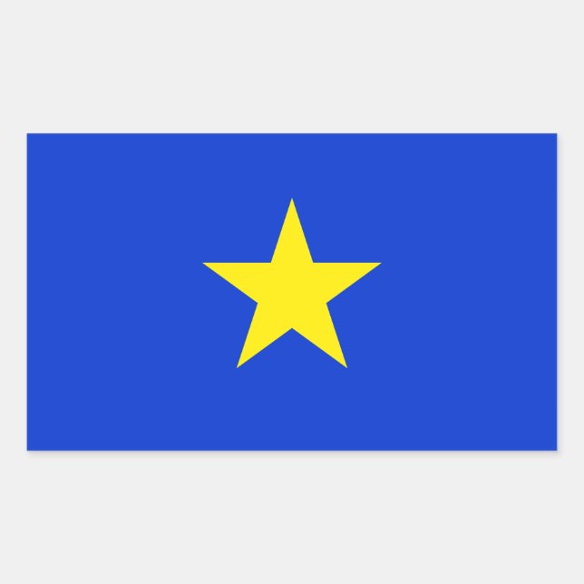 Sticker Rectangulaire Texas, Drapeau du Texas (1836-1839) (Devant)