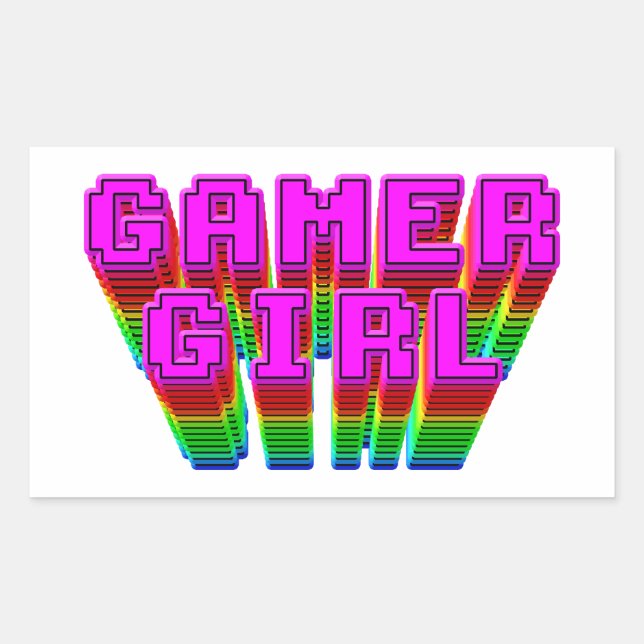 Sticker Rectangulaire Texte de la fille du joueur (Devant)