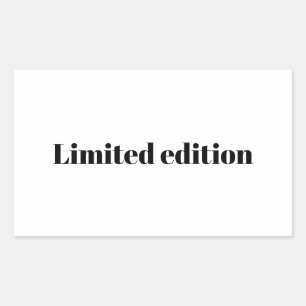 Sticker Rectangulaire Texte en édition limitée
