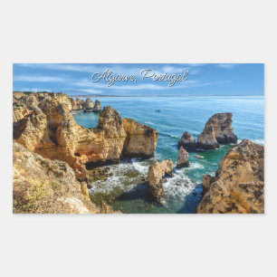 Sticker Rectangulaire Texte personnalisé Algarve, Portugal