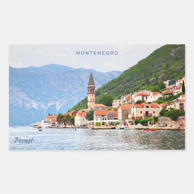 Sticker Rectangulaire Texte personnalisé Monténégro (Devant)