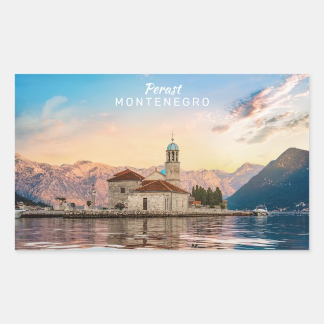 Sticker Rectangulaire Texte personnalisé Monténégro (Devant)