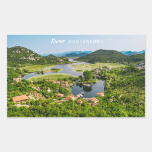 Sticker Rectangulaire Texte personnalisé Monténégro
