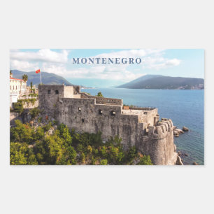 Sticker Rectangulaire Texte personnalisé Monténégro
