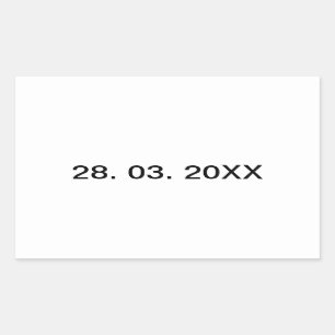 Sticker Rectangulaire Texte personnel modifiable utile