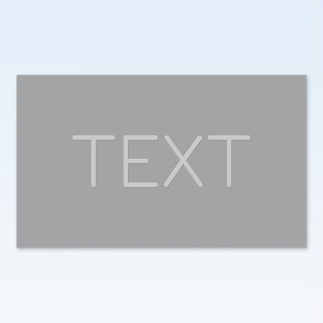 Sticker Rectangulaire Texte simple à 3 dimensions | Gray (Créateur téléchargé)