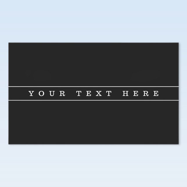 Sticker Rectangulaire Texte simple élégant et fines rayures (Créateur téléchargé)