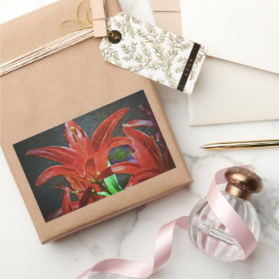 Sticker Rectangulaire Texture de Lily-rouge par Shirley Taylor