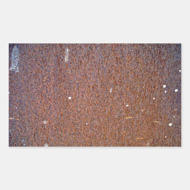 Sticker Rectangulaire Texture métallique Brown de rouille (Devant)
