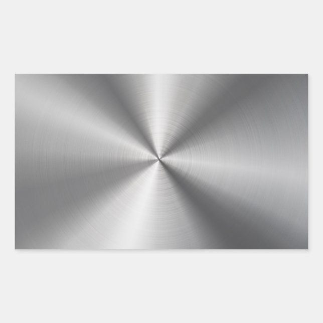 Sticker Rectangulaire Texture métallique radiale personnalisée (Devant)