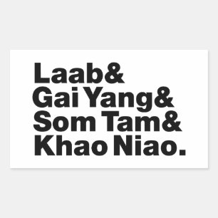 Sticker Rectangulaire Thai Isaan Street Food