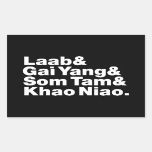 Sticker Rectangulaire Thai Isaan Street Food