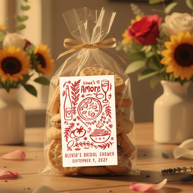 Sticker Rectangulaire That's Amore Italian Food CUSTOM Bridal Shower (That's Amore Italian Food CUSTOM Bridal Shower Rectangular Sticker
)