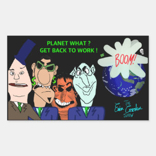 Sticker Rectangulaire The Erica Crooks Show: Planète? Retournez au trava
