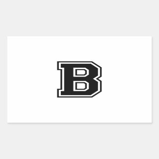 Sticker Rectangulaire The Letter B