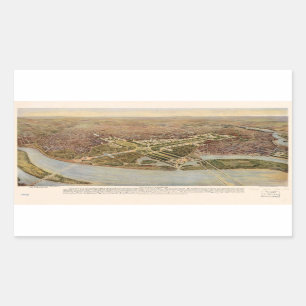 Sticker Rectangulaire The Ultimate Washington D.C. Map (1915)