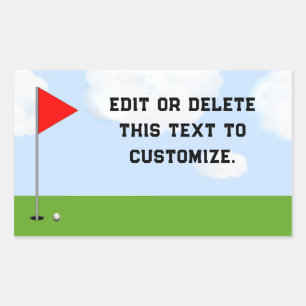 Sticker Rectangulaire Thème golf